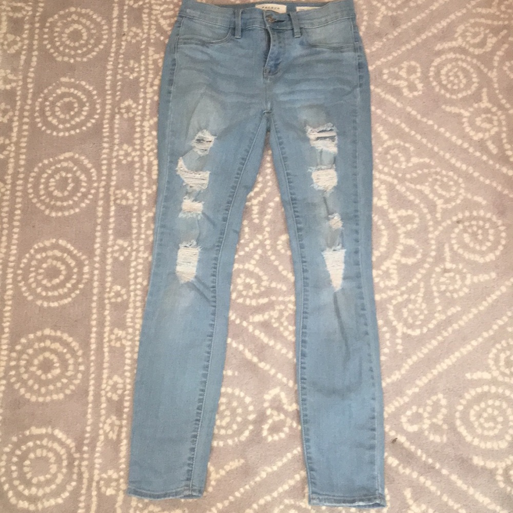 Light blue skinny jeans